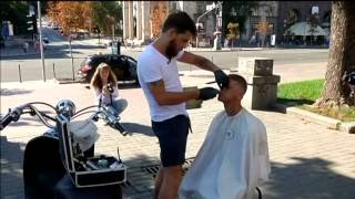 Haircut for the Homeless: Highend barber gives Kyiv homeless free makeover