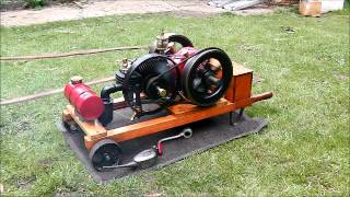 Ideal 3/4hp hit & miss engine driving Union Pillar Drill
