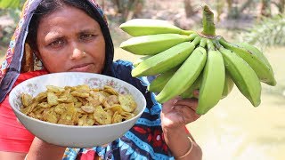 Village Food Raw Banana Chips Recipe Banana Wafers Kacha Kolar Chips Farm Fresh Green Banana Curry