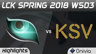 KDM vs KSV Highlights Game 1 LCK Spring 2018 W5D3 Kongdoo Monster vs KSV Esports by Onivia