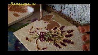 Объемный декупаж керамической плитки