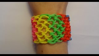 Bransoletka z gumek Loom Bands / Dragon Scale - smocza łuska / Rainbow Loom / Bracelet