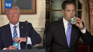 Trump and Rubio's water bottle moments