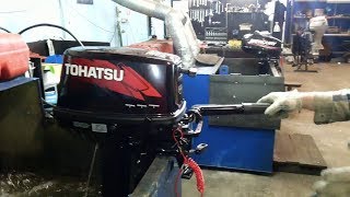 Обзор - первый пуск Лодочный мотор Tohatsu M9,8BS