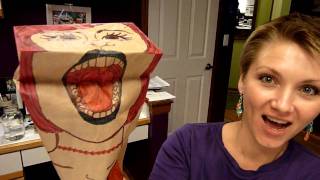 Holly and Lilly with paper bag puppets