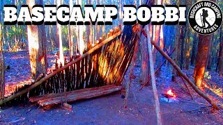 BUSHCRAFT SHELTER || Building brand NEW BUSHCRAFT BASECAMP in Australian bush!