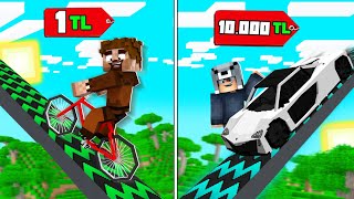 1 TL ARABA RAMPA VS 10.000 TL ARABA RAMPA! ? - Minecraft