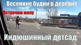 ИНДЮШИНЫЙ САДИК, ЖЕНА ПОКА БЕЗ МАШИНЫ - ВЕСЕННИЕ  БУДНИ В ДЕРЕВНЕ