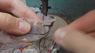 Стачивание вытачек на прозрачных тканях