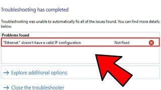 Fix "Ethernet doesn’t have a valid IP configuration" in Windows