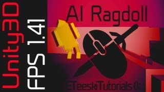 FPS1.41 AI Ragdoll, Bullet Force, health. Unity3D FPS Game Design Tutorial.