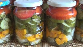 Салат из огурцов и помидоров на зиму. Всегда получается вкусно.