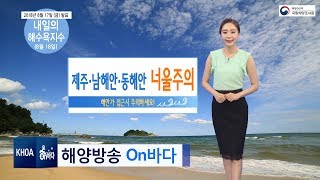 [해수욕지수] 8월 18일 풍랑주의보로 오전에 지수 대체로 나쁨, 지수 확인 후 물놀이 즐기세요 / 해양방송 On바다