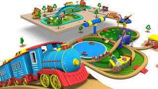Train - Cartoon - Toy Factory - Choo Choo Train - Videos for Children - Toy Train Videos - Trains