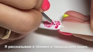 Дизайн ногтей РОЗЫ по сырому. Простой дизайн ногтей. Гель-лак.