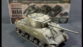 Painting a "Rubicon" Sherman with "AMMO" colors