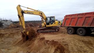 ООО "Авангард" работа экскаватора Komatsu PC220-8 www.ava78.ru