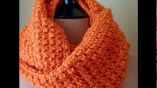 Orange || Crochet Infinity Scarf || Easy