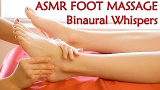 ? Ultimate Whisper ASMR Foot Massage, Binaural Ear to Ear 3D Sound Relaxation