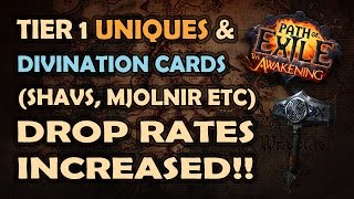 Path of Exile News: 4x Shavs, Mjolner & All T1 Unique Drop Rates in Patch 2.0.3!
