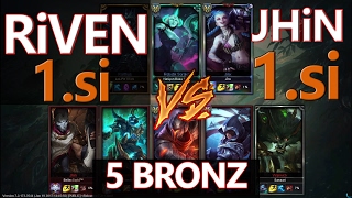 TR Riven 1.si + Jhin 1.si vs 5 Gümüş - Altın. Kim alır? League of legends