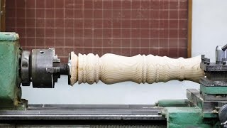 Точеная ножка для журнального стола, шлифование