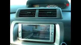 Установка камеры обгона KPC-DNR880 формата NTSC и медиаплеера на TOYOTA bB 2009г. NSDN -- W59