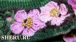 How To crochet Flat Flower Урок 19 Вязание Цветка крючком