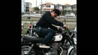 SR400/500 キックスタートの方法　エンジンのかけ方
