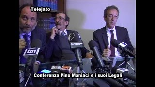 Palermo, conferenza stampa di Pino Maniaci e dei suoi legali