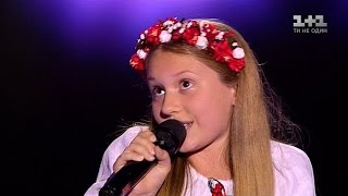Полина Писарцова "На городі чорна редька" – выбор вслепую – Голос. Дети 3 сезон