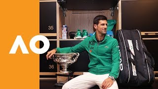 Inside the winners locker room with Novak Djokovic | Australian Open 2020