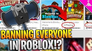 BANNING EVERYONE IN ROBLOX BAN HAMMER SIMULATOR!