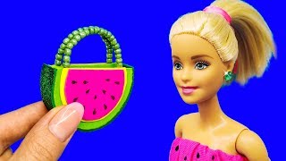 Barbie Doll Set. DIY for Kids. How to Make Miniature Crafts
