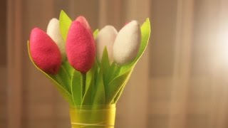 Тюльпаны из фетра.