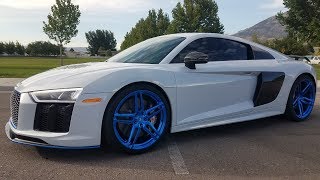 Audi R8 V10 Plus SUPERCHARGED GOES RACING AT CASH DAYS!!!!!!!!