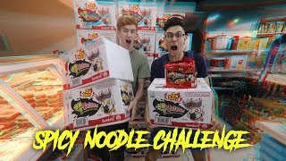 Nuclear Fire Noodle Challenge!! 2x ramen (Wil Dasovich Challenges me)