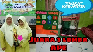 Juara 3 Lomba Guru berprestasi || APE Marble Count | tingkat kab. Indramayu