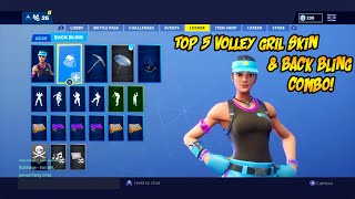 TOP 5 VOLLEY GIRL SKIN + BACKBLING COMBOS in SEASON 8! Fortnite Battle Royale!!