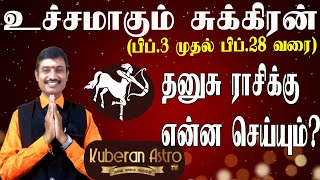 உச்சமாகும் சுக்கிரன் தனுசு ராசிக்கு என்ன செய்யும் குபேரன் ஜோதிடர் sukran ucham dhanusu kuberan astro