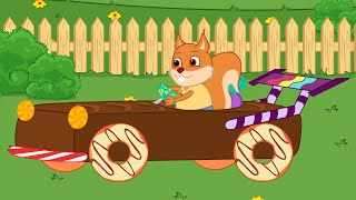 Famille d'Écureuil - Voiture De Course Cookie Animé 2021 en Français