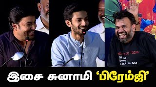 பிரேம்ஜியை கலாய்த்த அனிருத் & சிவா! | ISAI TSUNAMI PREMJI |R.K Nagar Audio Launch | RK Nagar Movie