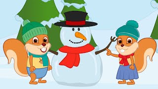 Famille d'Écureuil - Bonhomme De Neige De Noël Vidéos Animé 2020 en Français 13+