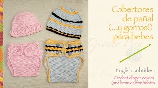 Cobertor de pañales tejido a crochet para bebés / Crochet diaper cover for babies