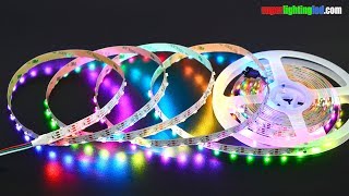 Side Emitting SK6812 DC5V 60LEDs/m Addressable RGB LED Strip Lights - 240 4020SMDs