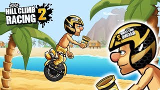 Hill Climb Racing 2 - ? BEACH 4359m on Monowheel | GamePlay