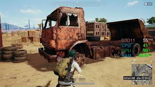 GeForce GTX 1050 ti -- Intel Core i5-8400 -- PUBG FPS Test 1080p High Miramar