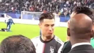 شاهد ردة فعل كريستيانو رونالدو على هتافات الجماهير السعودية لميسي