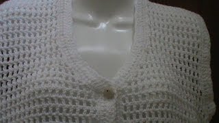 Cómo tejer un chaleco con puntada de "casitas" o punto red a crochet 1a.parte.