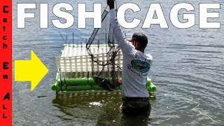 MONSTER DIY FISH CAGE! Saving my GIANT FISH Pets from Hurricane